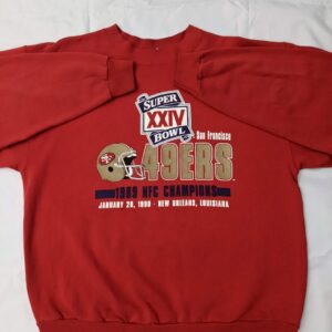 1989 San Francisco 49ers Super Bowl XXIV Sweatshirt