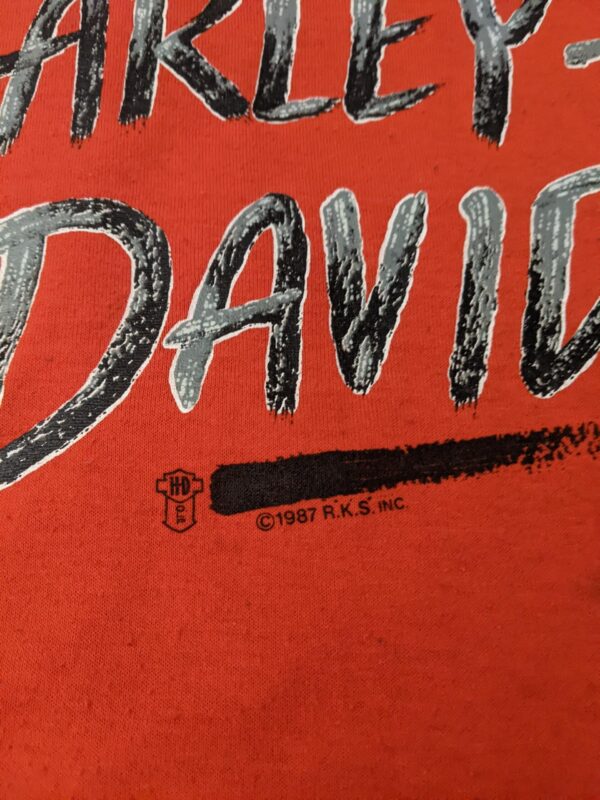 Vintage 1987 Harley-Davidson Golden Triangle Beaumont T-Shirt - Men's L - Image 2