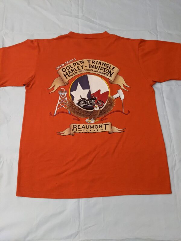 Vintage 1987 Harley Davidson Golden Triangle Beaumont T-Shirt - Men's L