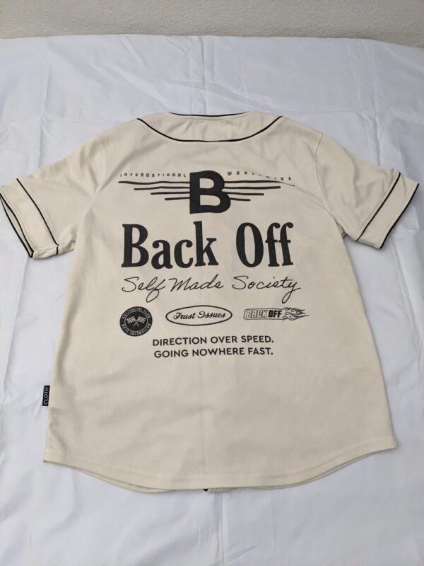 Y2K Trademark Brooklyn Back Off Baseball Jersey - Men's M