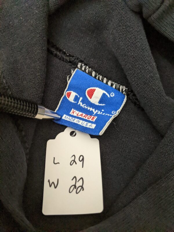 Vintage Champion USA Made Hoodie T-Shirt - Men's XL - Image 3