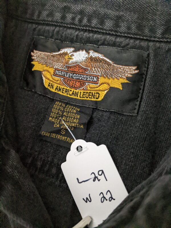 Vintage 90s Harley-Davidson Denim Button Up Shirt - Men's S