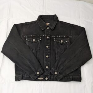 Vintage 90s Harley-Davidson Studded Denim Jacket - Women's L