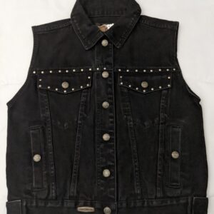 Vintage 90s Harley-Davidson Studded Denim Motorcycle Vest - Women's M