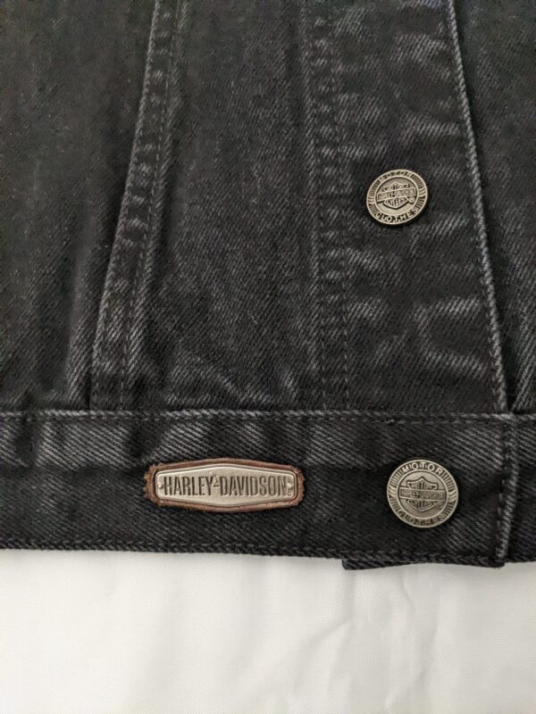 Vintage 90s Harley-Davidson Studded Denim Motorcycle Vest - Women's M