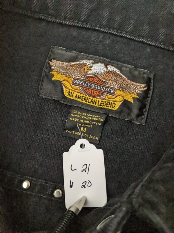 Vintage 90s Harley-Davidson Studded Denim Motorcycle Vest - Women's M