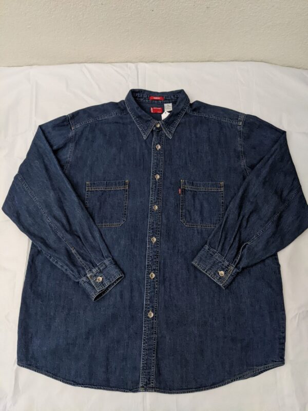 Vintage 90s Levi's Denim Button Up Shirt - Men's XL