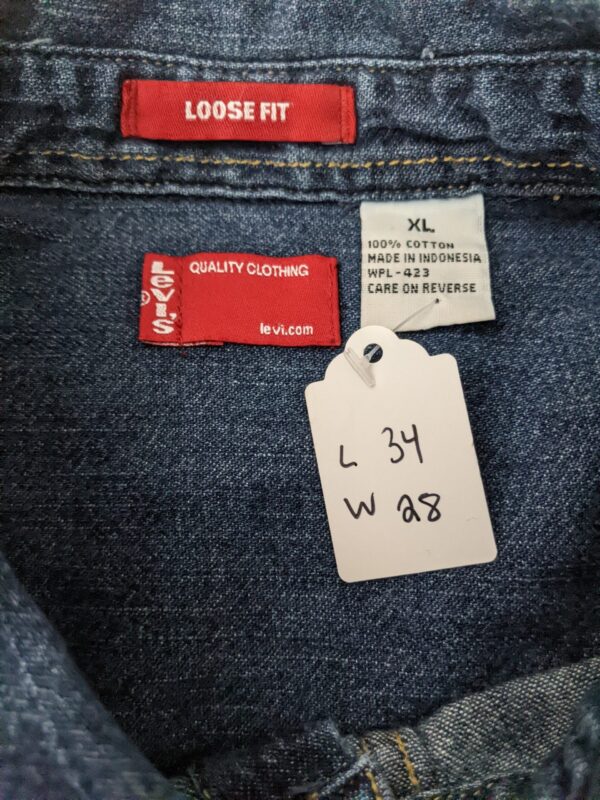 Vintage 90s Levi's Denim Button Up Shirt - Men's XL