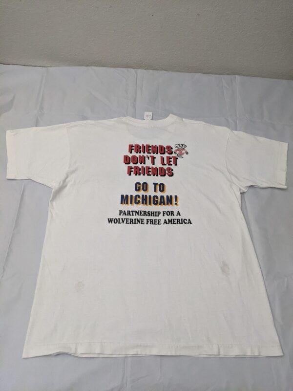 Vintage UW-Madison Friends Don't Let Friends Go To Michigan T-Shirt - Men's XL