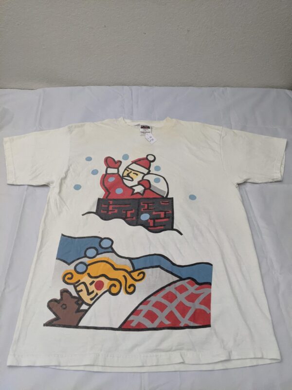 Vintage 1996 USPS Santa Clause Christmas Stamp T-Shirt - Men's XL