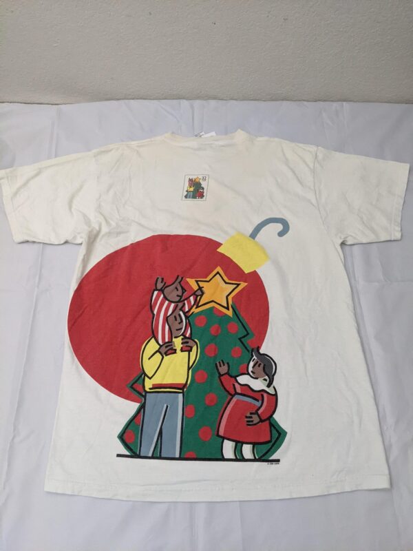 Vintage 1996 USPS Santa Clause Christmas Stamp T-Shirt - Men's XL
