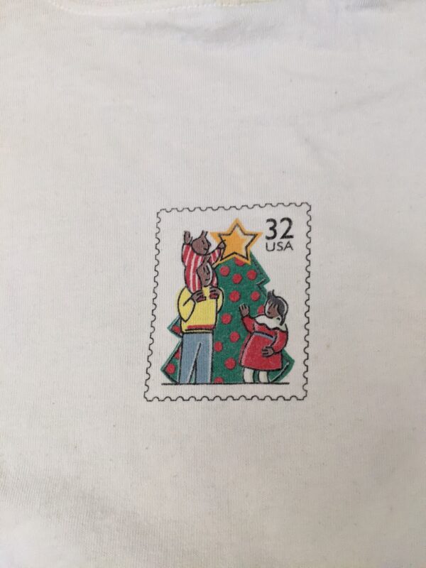 Vintage 1996 USPS Santa Clause Christmas Stamp T-Shirt - Men's XL