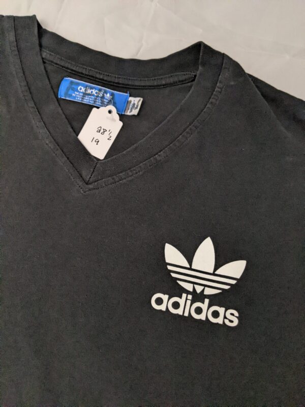 Y2K Adidas V Neck T-Shirt - Men's M