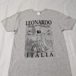 Vintage Leonardo Da Vinci Vitruvian Man Anatomy Art T-Shirt - Men's 2XL