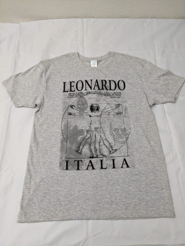 Vintage Leonardo Da Vinci Vitruvian Man Anatomy Art T-Shirt - Men's 2XL
