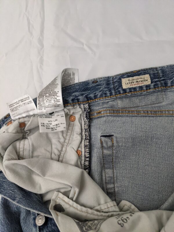 Vintage "Big E" 501 '93 Straight Levi's Jeans - Men's 31x34 - Image 7