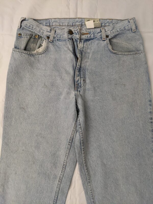Vintage 90s USA made Eddie Bauer Light Wash Jeans - Men's 38x34 - Image 2