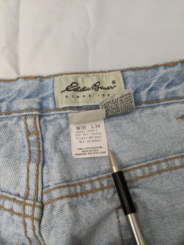 Vintage 90s USA made Eddie Bauer Light Wash Jeans - Men's 38x34