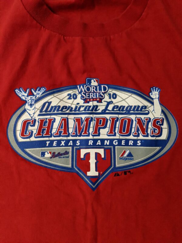 2010 Texas Rangers AL Champions T-Shirt - Men's XL - Image 2